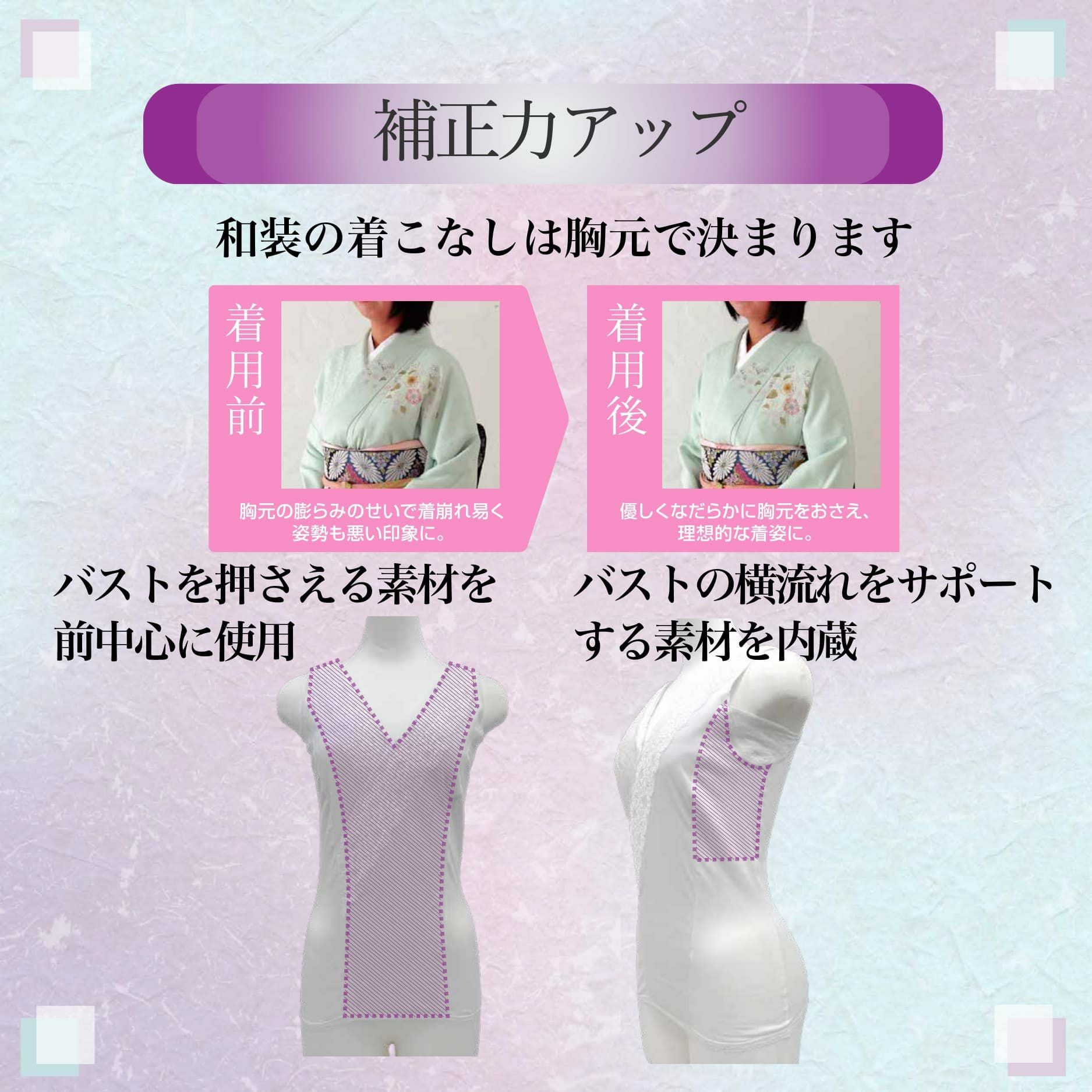 和装ブラジャー Lサイズ HDW007+雪駄 和装ブラジャー「しとや華」3L～4Lサイズ｜タムラのやさしい補正下着