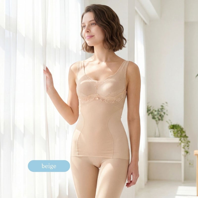 ベージュのボディシェイパー着用イメージ