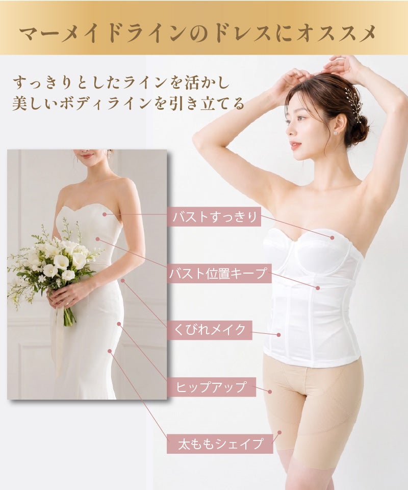 ブライダルインナー マーメイドラインドレスにおすすめ 美シルエット