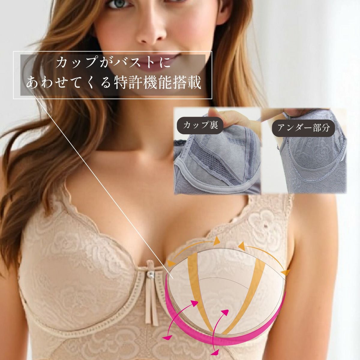 モアスライド機能がついたカップ