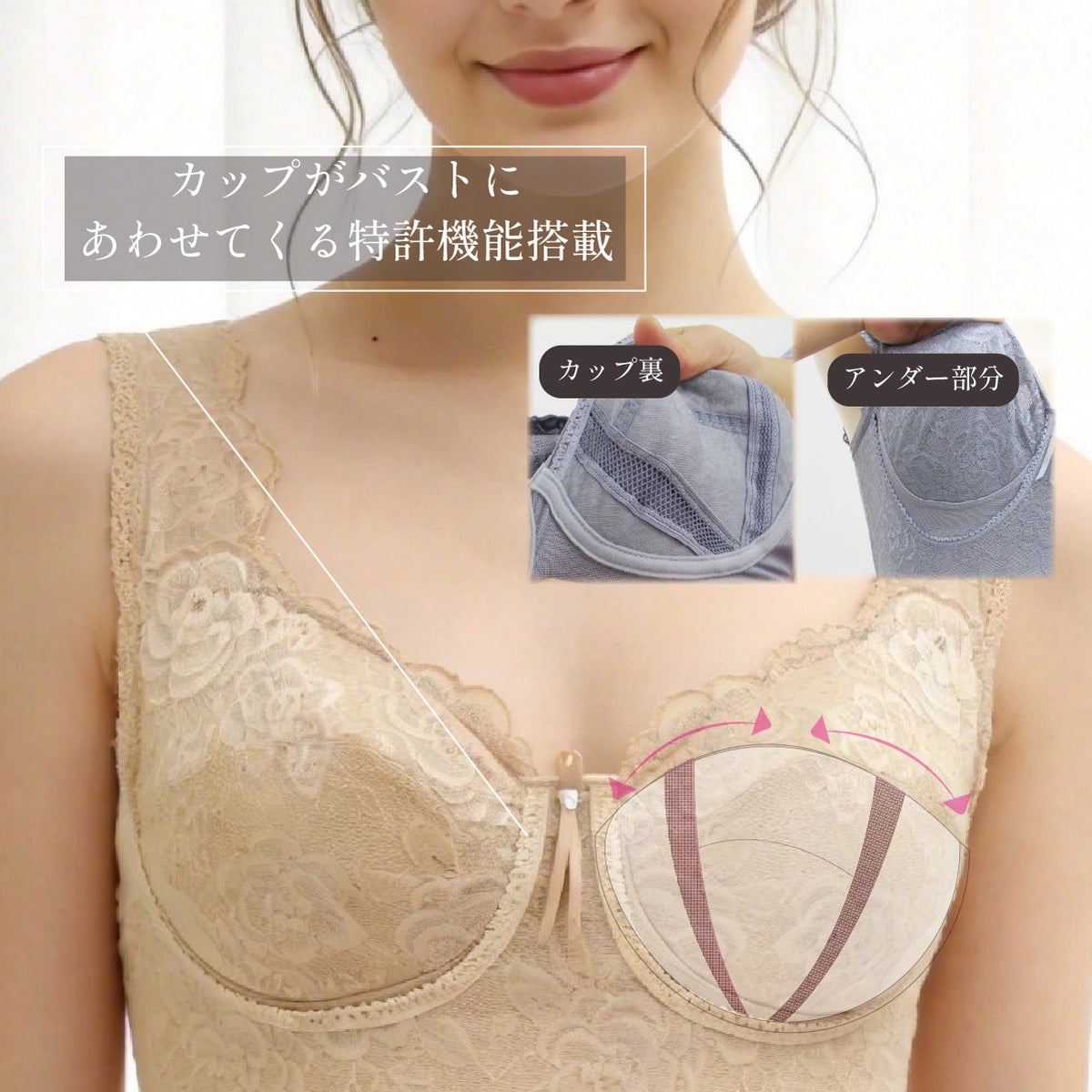 モアスライド機能がついたカップ