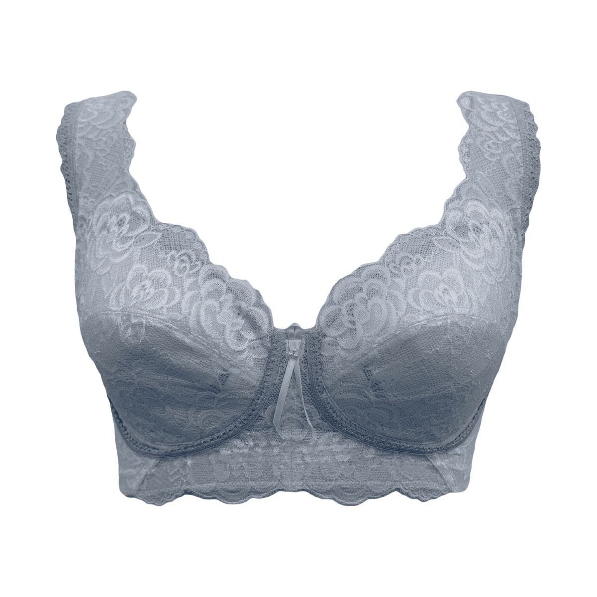 ブルーメリアノンワイヤーブラ　ブルーグレー