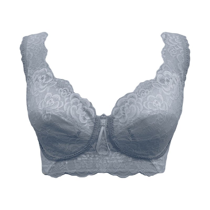 ブルーメリアノンワイヤーブラ　ブルーグレー