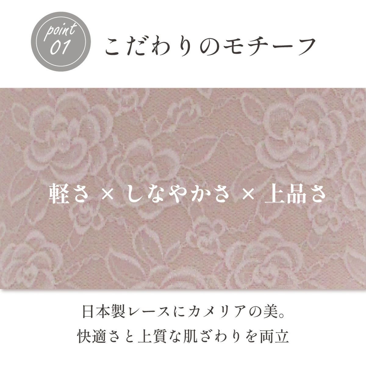 ブルーメリアシリーズ　こだわりレース柄