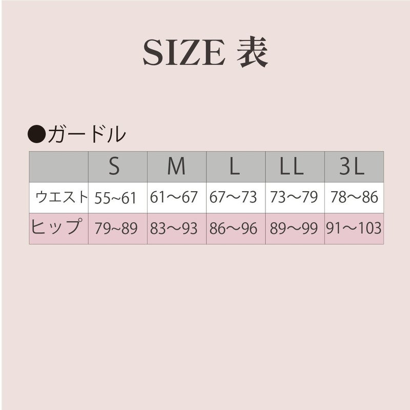ガードル　適応サイズ表
