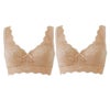 YTA60モアライトシリーズノンワイヤーブラ2枚組　ベージュ