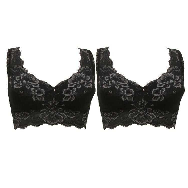 YTA60モアライトシリーズノンワイヤーブラ2枚組　ブラック