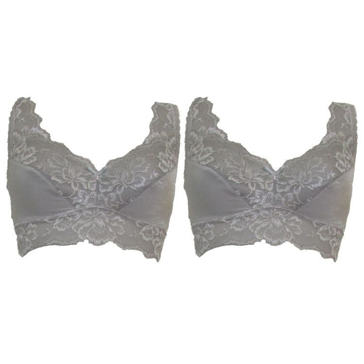 YTA60モアライトシリーズノンワイヤーブラ2枚組　グレー