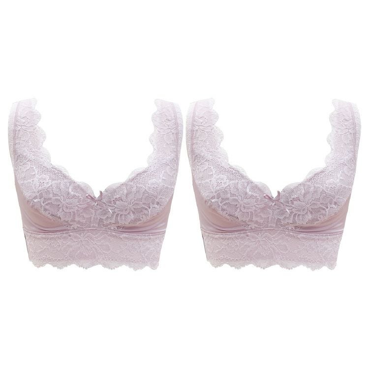 YTA60モアライトシリーズノンワイヤーブラ2枚組　ライラック